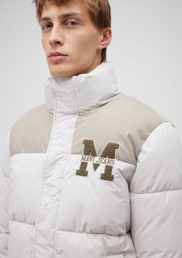 M Logo Bask?l? Gri Sisme Mont - Mavi фото 5