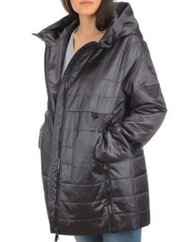 BM-1058 DK. GRAY Куртка демисезонная женская АЛИСА (100 гр. синтепон) - Фабричный китай фото 9