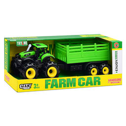 Трактор "Веселая ферма" с прицепом, в коробк