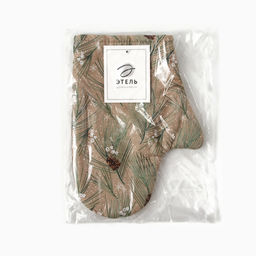 Варежка-прихватка новогодняя Spruce branches 20?28 см, 100% хлопок, саржа 190 г/м?, ватин 250 г/м?