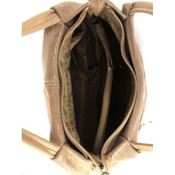 Сумка женская натуральная кожа ADEL-282/3в (отделка ИСК/КОЖА), 1отд+кар/пер. плечевой ремень, капучино 264989 - Adelia фото 3