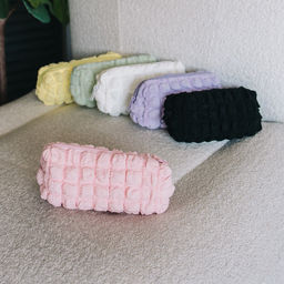 Косметичка на молнии женская, с подкладом, розовая