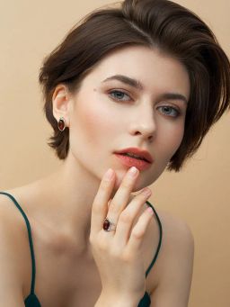 Изящные серьги из серебра и натурального коньячного янтаря София - Амберхолл фото 3