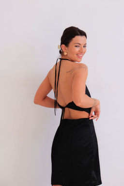 Martichelli Мини-платье с завязками чёрное