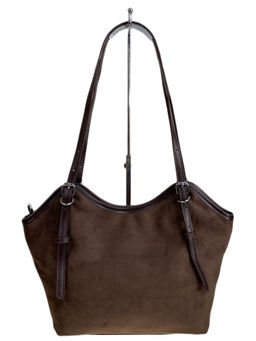 Женская сумка из искусственной замши, цвет шоколад - Greta фото 2