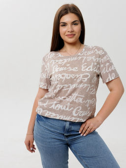 Футболка женская Ф-48 (деворе) Хаки