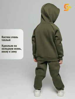 Костюм Канга(Толст+брюки), цвет Хаки, футер 3-х н, х/б 65%,пэ 35% - 5+ фото 2