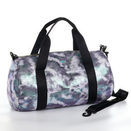 Сумка детская спортивная для девочки с блёстками, серая