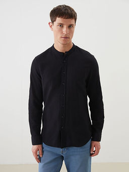 Regular Fit Krinkle B?zg?l? Erkek G?mlek