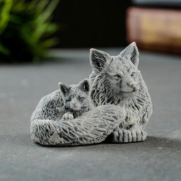 Фигурка «Лисичка с лисенком», 4 см