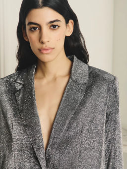 Однобортный жакет с блестками / Zarina