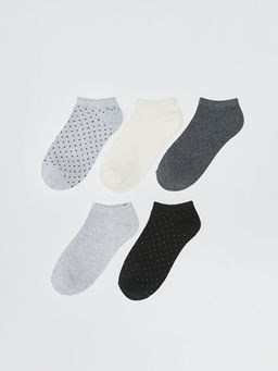 Simli Desenli Kad?n Patik ?orap 5li