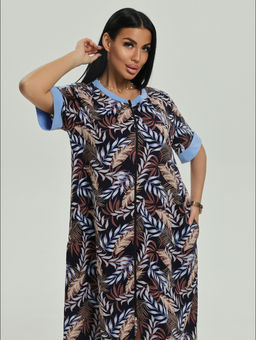 Барышня халат женский (темно-синий) - Lovetex фото 2