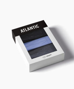 ATLANTIC 3MP-193 Трусы спорт Solid Sport - набор 3 шт. черный + светло-голубой + графитовый  фото 7