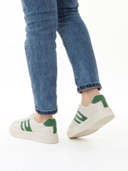 03-YC380-2 BEIGE Кроссовки женские (натуральная кожа)