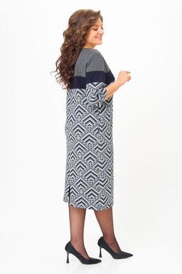 Платье Michel Chic 2188 серый, голубой фото 2