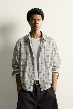 CAMISA RELAXED FIT CUADROS / Multicolor - Zara фото 2