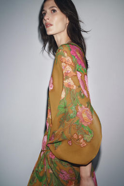 ZW COLLECTION FLORAL OVERSIZE DRESS - Zara фото 3
