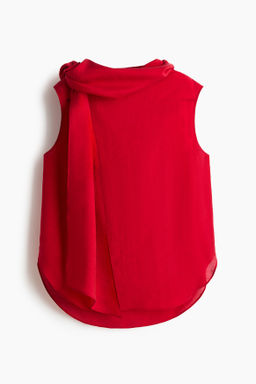 Blusa sin mangas con cuello fular