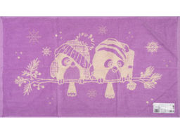 6с103.412ж1 Зимуем (фиалка2) Полотенце махровое 50х90см