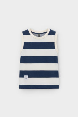 КР 302476/синий,суровый,полоска к566 майка для мал