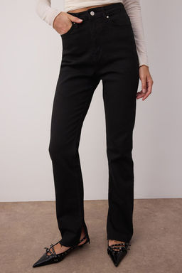 TRENDYOLMILLA Siyah Y?rtmacl? Yuksek Bel Flare Jeans TWOAW22JE0382  фото 3