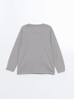 Bisiklet Yaka Mickey Mouse Bask?l? Erkek ?ocuk Pijama Tak?m?