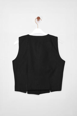 TRENDYOLMILLA Ac?k Haki Fitted Keten Gorunumlu V Yaka Crop Dokuma Yelek TWOSS25YE00028  фото 15