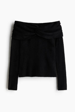 Jersey off-the-shoulder - H&m фото 2