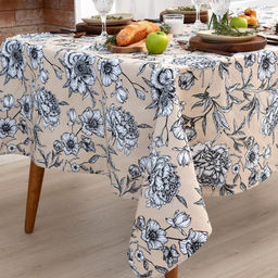 Скатерть Доляна Blooming garden, 144?250 см, 100% хлопок, 164 г/м?