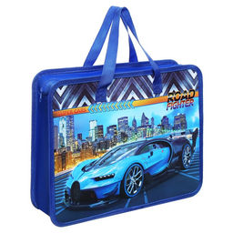 Папка с ручками пластиковая А4 Calligrata Машина синяя, 32,2х25,6х7 см,  фото 2