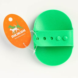 Щётка-наладонник, 12,2 х 8 см, зелёная - Пижон фото 3