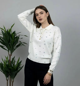 K13306 Джемпер (вязаный трикотаж) БЕЛЫЙ