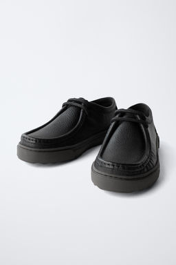 LEATHER SHOES WITH BINDING - Zara фото 4