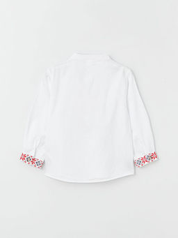 Bask?l? Uzun Kollu Erkek Bebek G?mlek - Waikiki фото 3