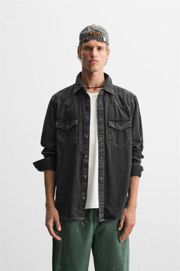 WESTERN DENIM SHIRT WITH POCKETS - Zara фото 11