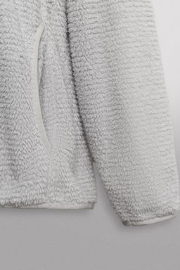 SUDADERA POLAR TEXTURA CAPUCHA / Blanco roto - Zara фото 10