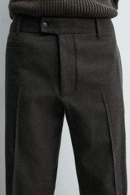 REGULAR FIT FLANNEL TROUSERS - Zara фото 5