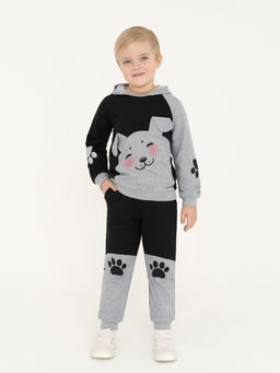 Костюм детский черныймеланж собака