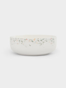 Салатник, 16х6 см, 700 мл, фарфор N, белый, Цветы и листья, Primrose