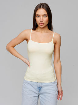 Женская майка на бретелях Lingeamo кремовый ЛТ-07 (131)  фото 4
