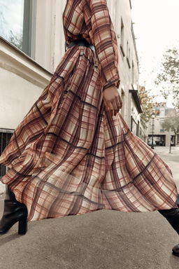 CHECK MIDI DRESS - Zara фото 2