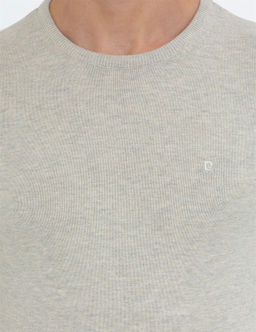 Kum Melanj Slim Fit Bisiklet Yaka Basic Triko Kazak - Pierre cardin фото 6