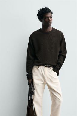WAFFLE-KNIT TEXTURE T-SHIRT - Zara фото 5