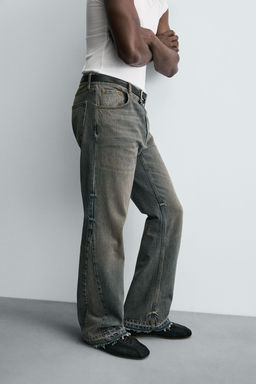 JEANS FLARE FIT / Azul / Verde - Zara фото 5