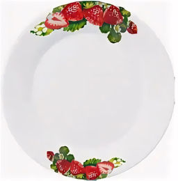 Тарелка плоская Клубника Д18 см , арт. ДФ-ТП18-1 ВЫВОД