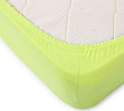 Простыня трикотажная на резинке Мерцана (Салатовый) MERC05 160x200