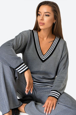 Женский вязаный костюм с брюками Happyfox