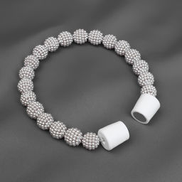 Подхват для штор Бусы из бисера, d = 1,3 см, 30 см, цвет серый - Арт узор фото 2