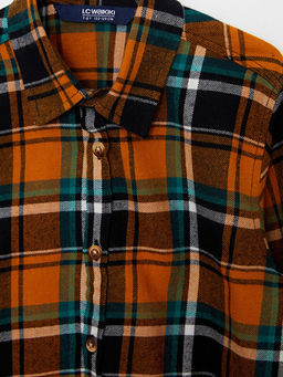 Ekose Uzun Kollu Gabardin Erkek ?ocuk G?mlek - Waikiki фото 3